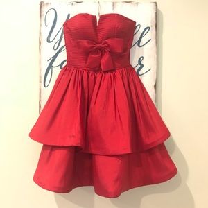 Sherri Hill strapless Cocktail Dress V-cut & Bow